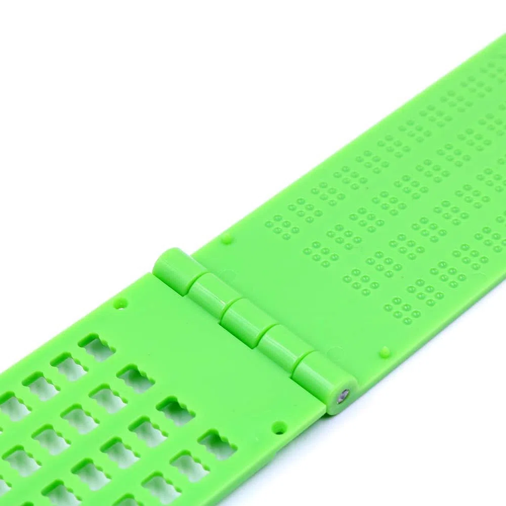 WANGCL Braille Slate Braille - Kit in Ardesia Braille a 4 Righe, 28 Celle, Colore: Verde