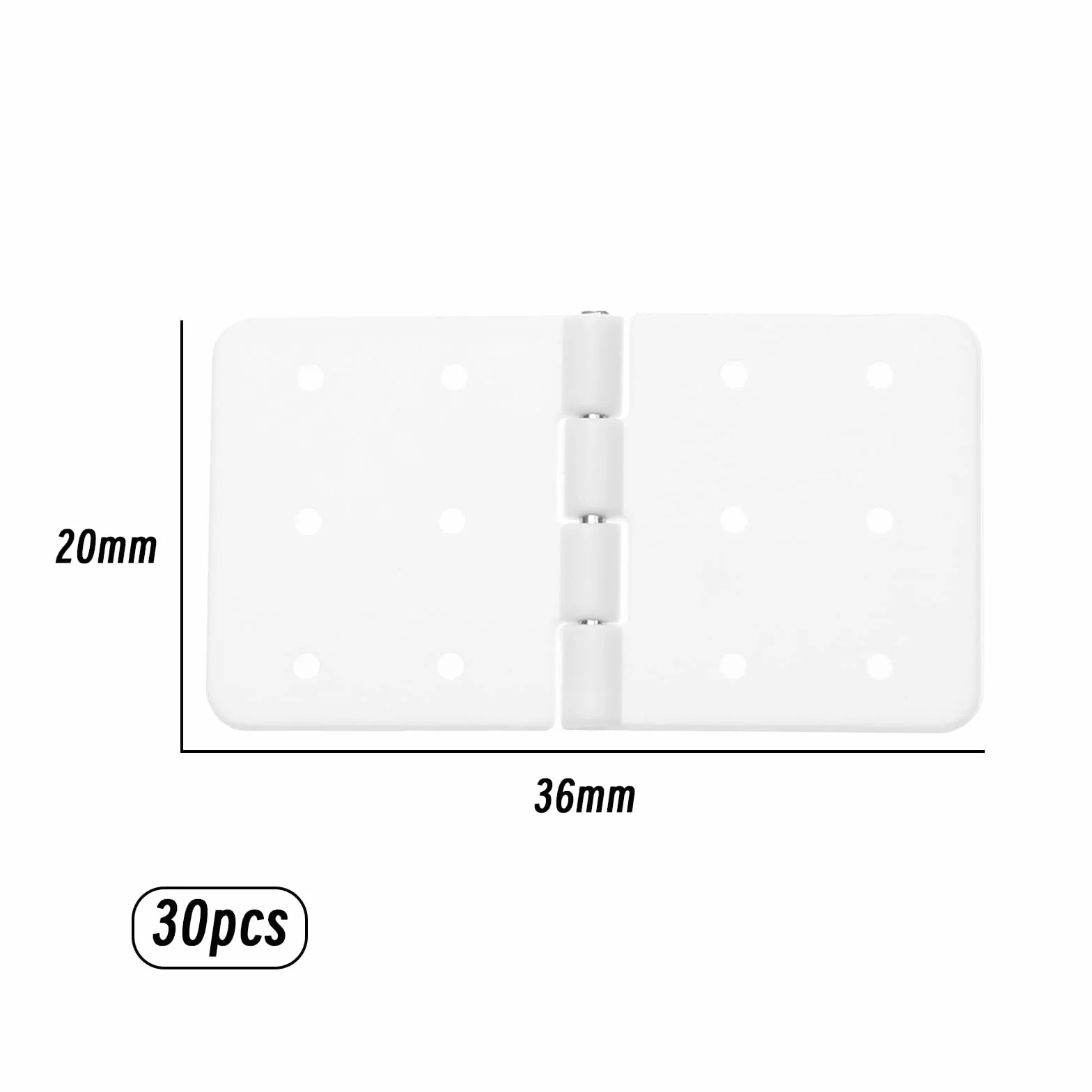 30PCS RC Airplane Cerniere 36x20mm rettangolari pieghevoli in plastica appuntate cerniere per fai da te RC aeroplano parti di ricambio bianco