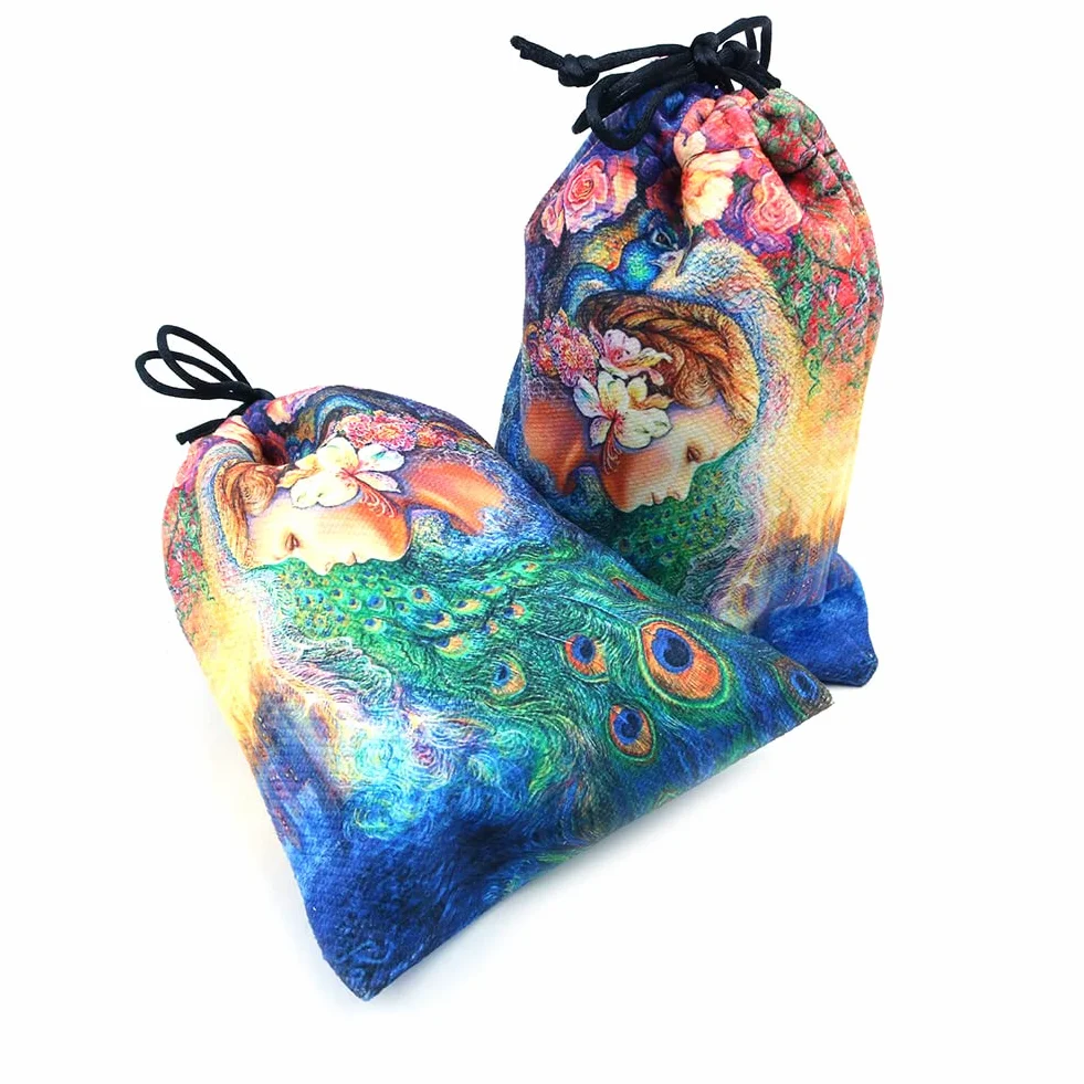 Namvo Borsa per tarocchi Rune celtiche Tarocchi Carte Stoage Bag Borsa con coulisse 13x18 CM, Sacchetti regalo in velluto spesso Simbolo Ricamo Gioielli Sacchetti di cristallo Protettivi Gioco da
