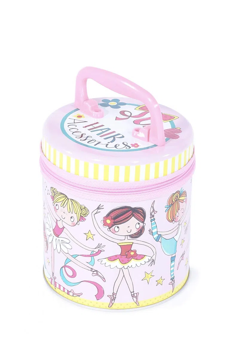 Rachel Ellen, contenitore con cerniera, per accessori per capelli, disegno ballerina