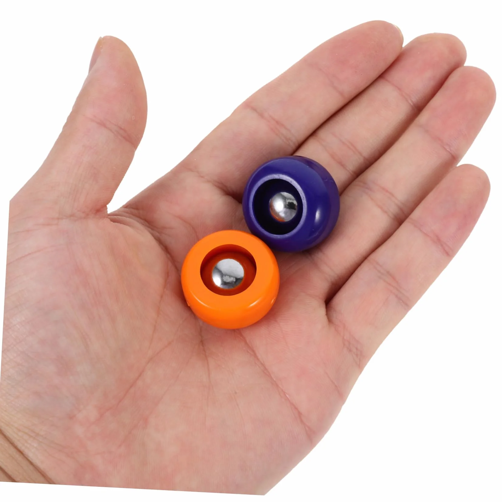 Vaguelly Mini Shuffleboard da Tavolo 20 Pezzi, Accessori in Pp per Gioco di Curling, Set Completo per Interni ed Esterni, Dischi Colorati Blu e Arancione, Attrezzatura Sportiva