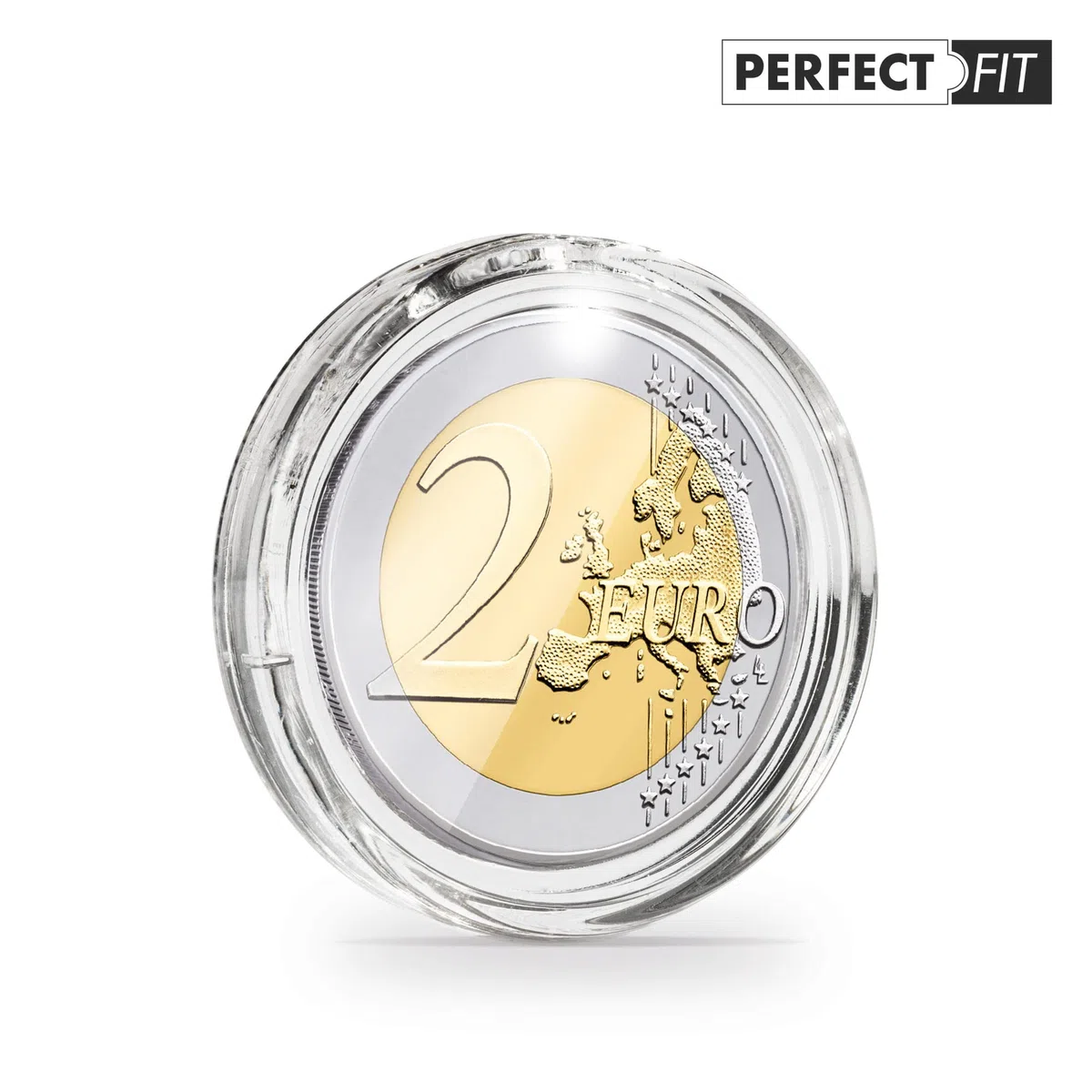 Leuchtturm 365347 Capsule per Monete Ultra - 40 Pezzi per Monete da 2 Euro - Astuccio Trasparente per Monete da Collezione da 25,75 mm