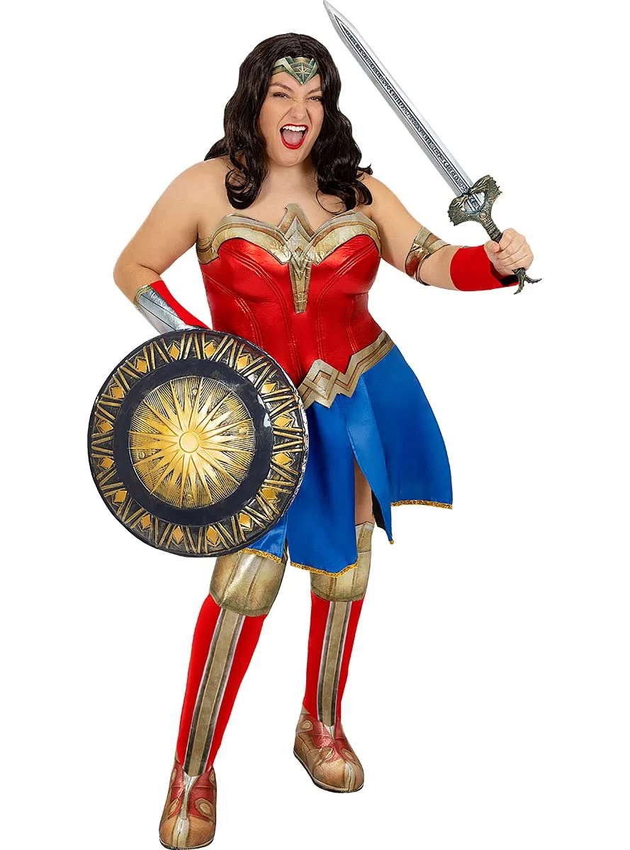 Funidelia | Scudo di Wonder Woman per donna e uomo Supereroi, DC Comics, Lega della Giustizia - Accessori per Adulto, accessorio per costume - Rosso