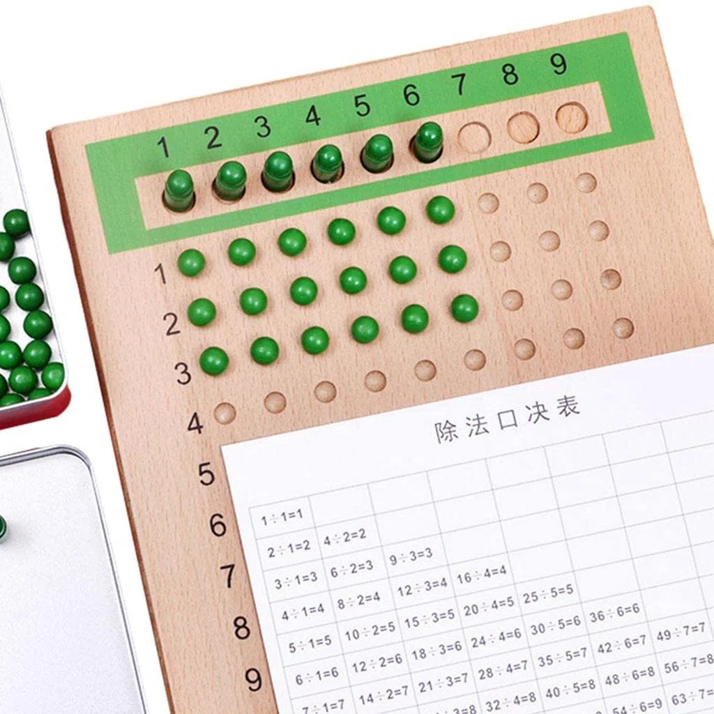 Sussidi Didattici in Legno per La Matematica: Giocattoli per Addizioni E Moltiplicazioni, Lavagna per Lo Sviluppo Dell'apprendimento Precoce, per, Divisione