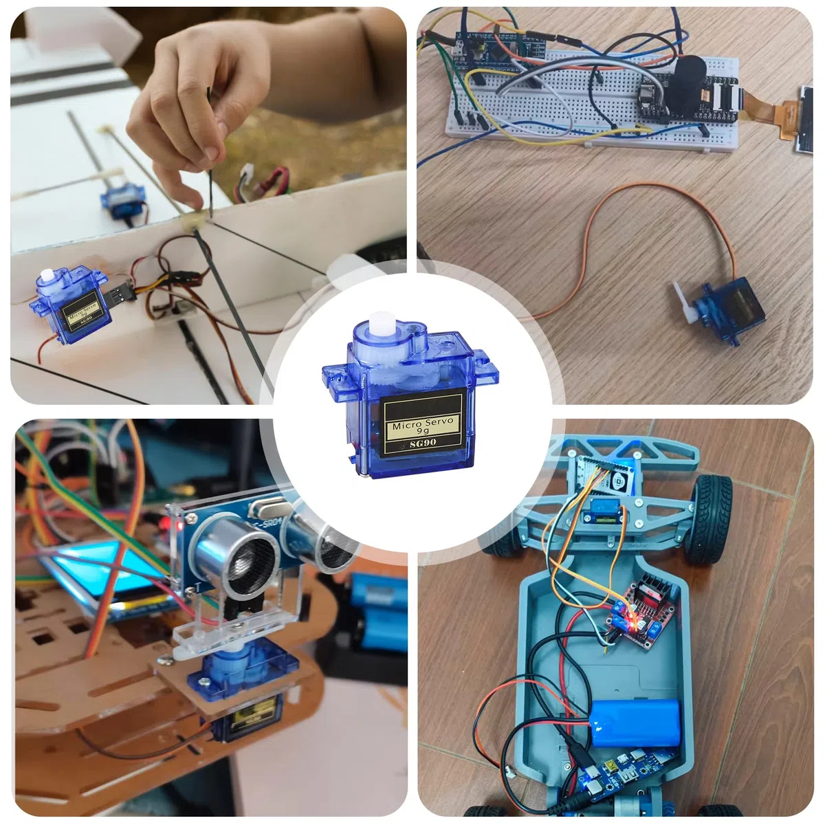 10 pezzi 9G Micro Servo Motore: Mini servomotore per Arduino, Mini servo modellismo con cavo, Micro Servo motore per RC Robot Arm/Mano/Camminare Elicottero Aeroplano Auto Barca Controllo