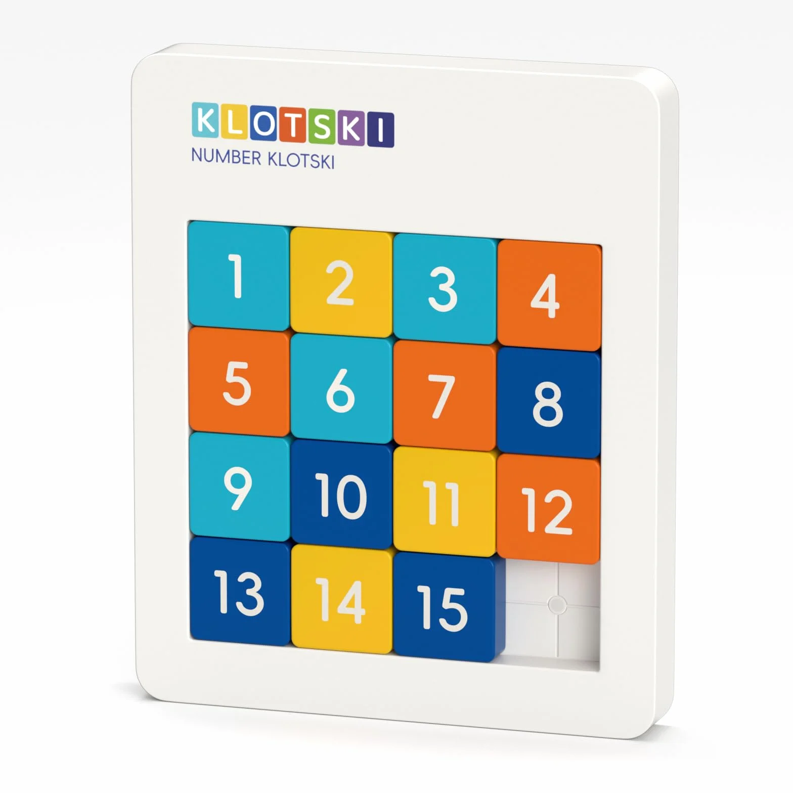 ROXENDA Macaron color 4x4 Klotski Puzzle- Sliding Number Puzzle with Magnetic per Adulti e Bambini