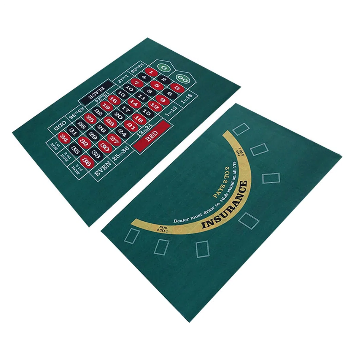 Générique Blackjack in Feltro - Tappeto Roulette in Tessuto Non tessuto Tappeto Roulette | Tavolo da Poker leggero con bordi orati durevoli | Craps Table Blackjackk sentito per i Giochi Ovunque