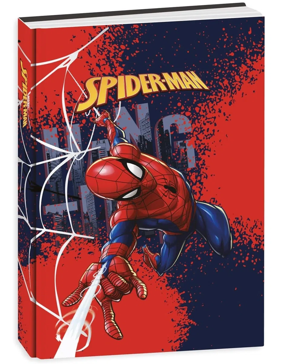 Scuola Agenda compatibile con DIARIO 20x15cm Spiderman Uomo Ragno Marvel standard 2026/2027 + Omaggio portachiave fischietto e penna multicolore