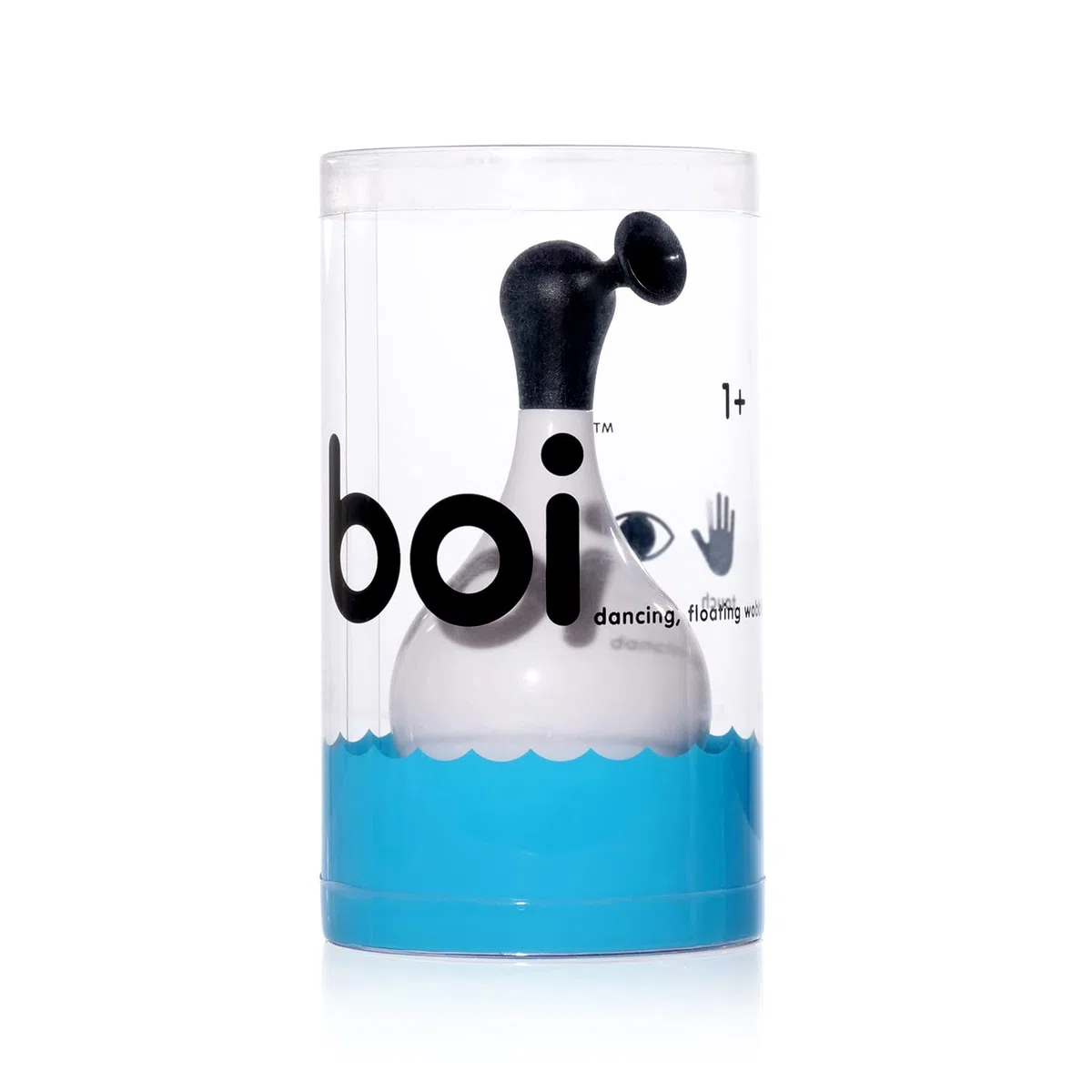 MOLUK 43280 Boi Standing Up Man Innovative Motor Skills Bath Educational Toy for Children from 3 Years Black White