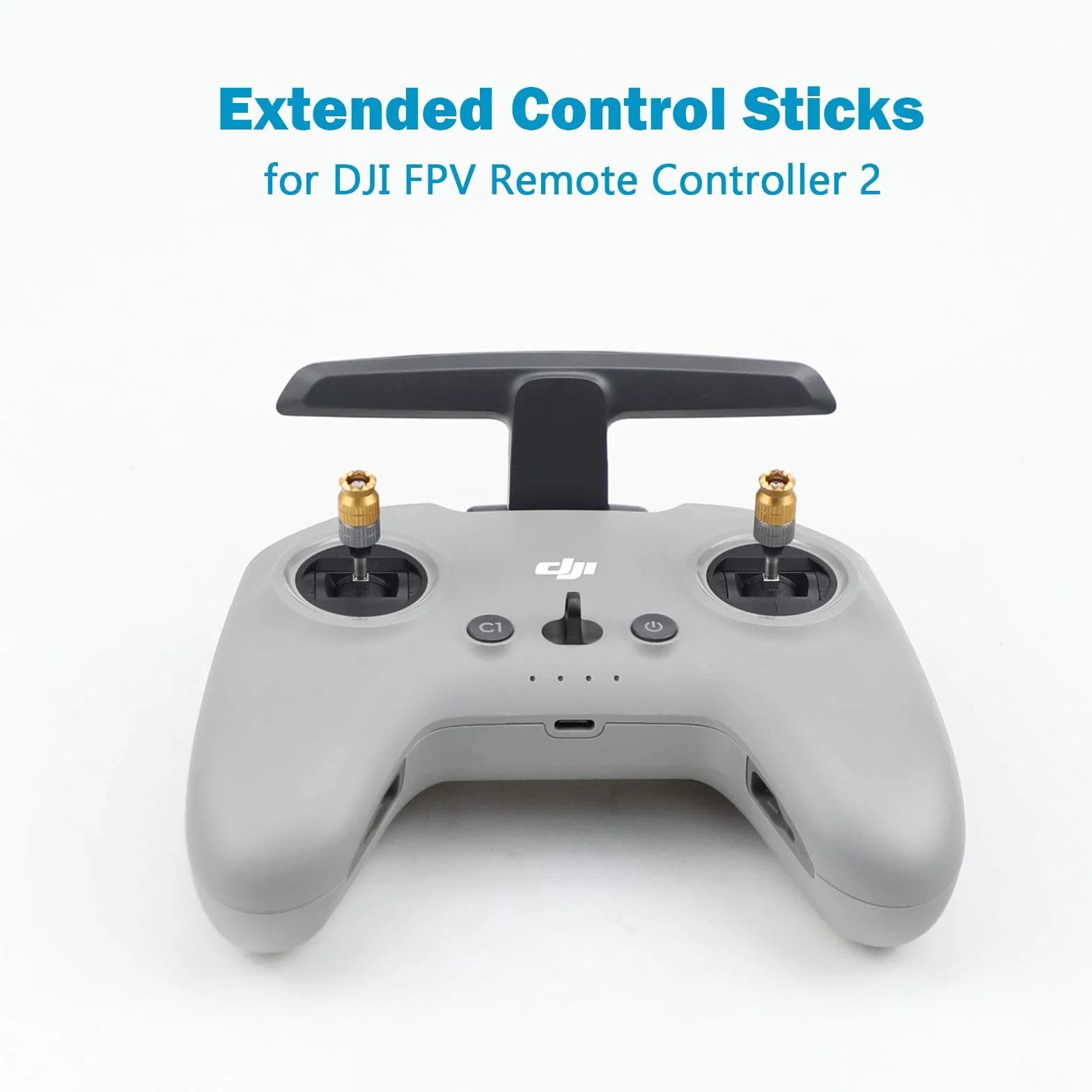 MotuTech Joystick esteso per telecomando DJI FPV Drone Radiocomando Regolabile Joystick Rocker Lega di alluminio (1 paio)