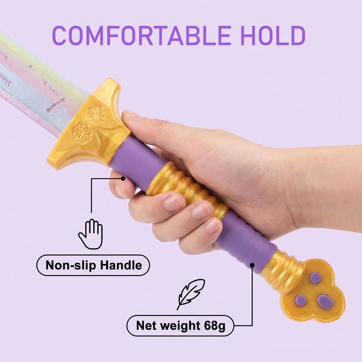 JSTHHTT Spada Cosplay Stampata in 3D, Spada Anime Hunters, SSpada Cosplay Telescopica Retrattile, Accessori Anime, Cosplay Oggetto da Collezione Animato, per i Fan