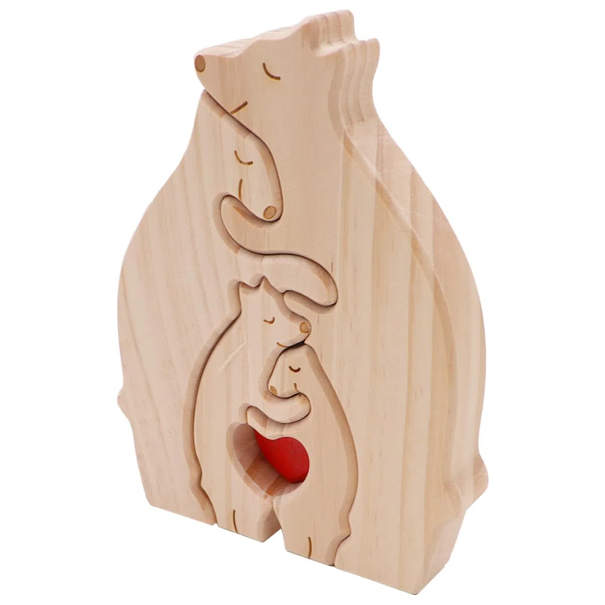 Rompecabezas de Madera con la Familia de osos, decoración para El hogar, Regalo para mamá osa, Navidad, cumpleaños, inauguración de la casa