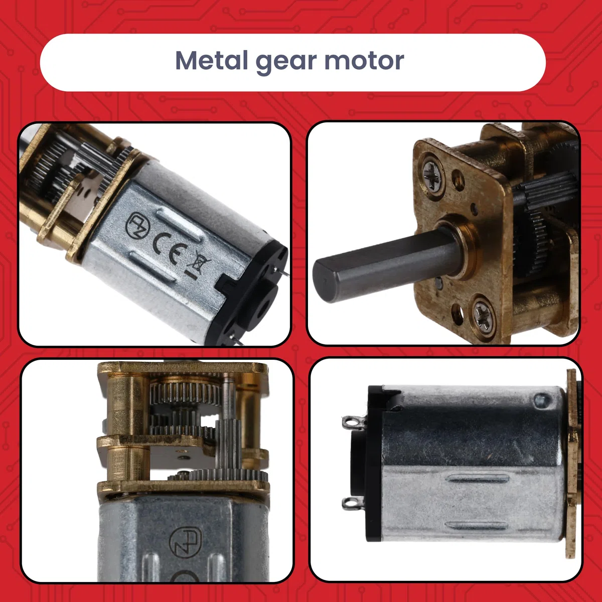 AZDelivery 3x GA12-N20 DC motore con ingranaggio 3-12V Mini motore in metallo (80RPM) Controllo preciso per modellismo, robotica e progetti fai-da-te | Ingranaggio in metallo resistente