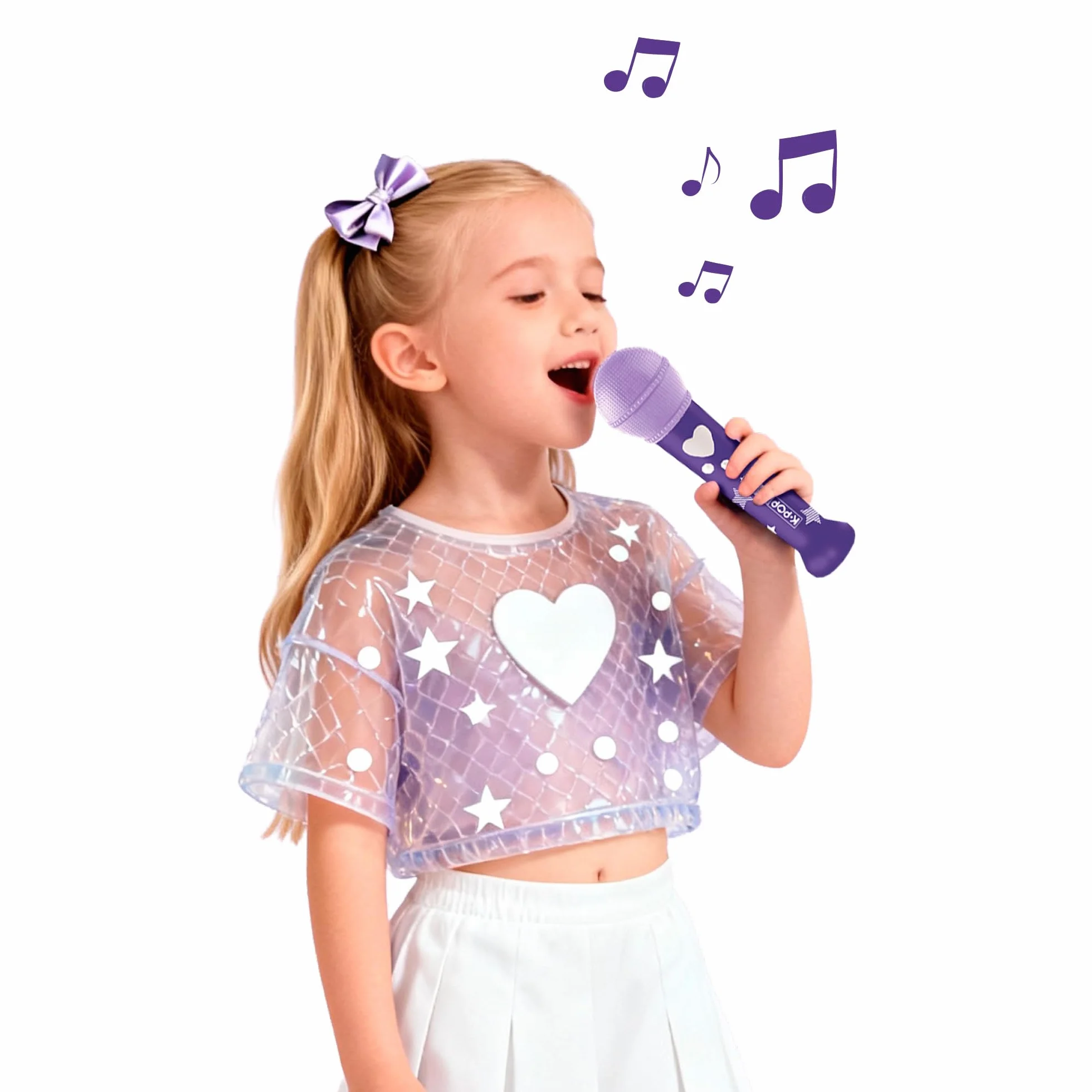 Giocattolo musicale K POP IDOL Microfono con registrazione vocale e suoni integrati