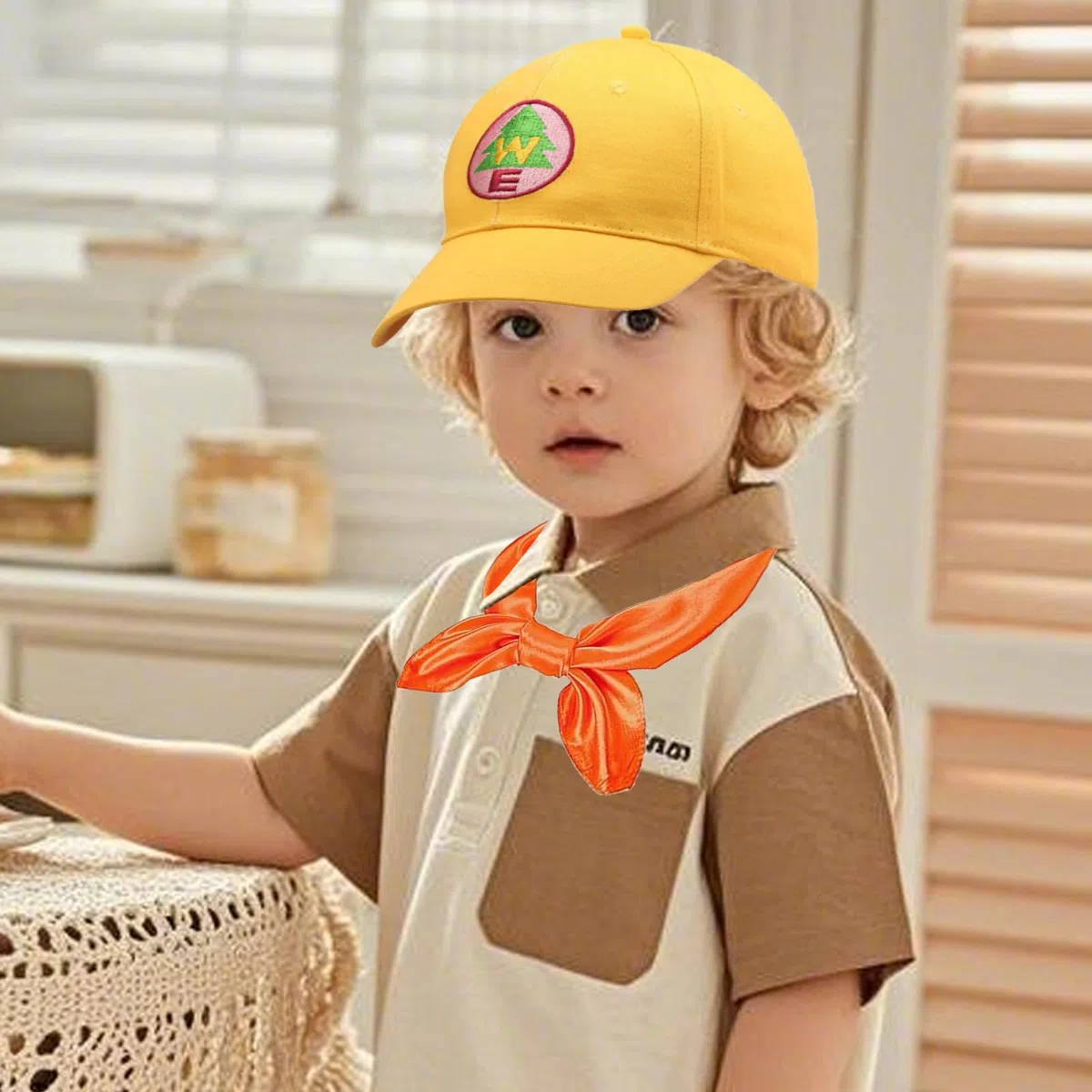 WENAUAN Costume da Scout, 5PC Costume Carnevale Bambino con Cintura con Distintivo, Cappello, Sciarpa, Graffette, Nodo per Sciarpa, per Giochi di Ruolo di Carnevale e Feste