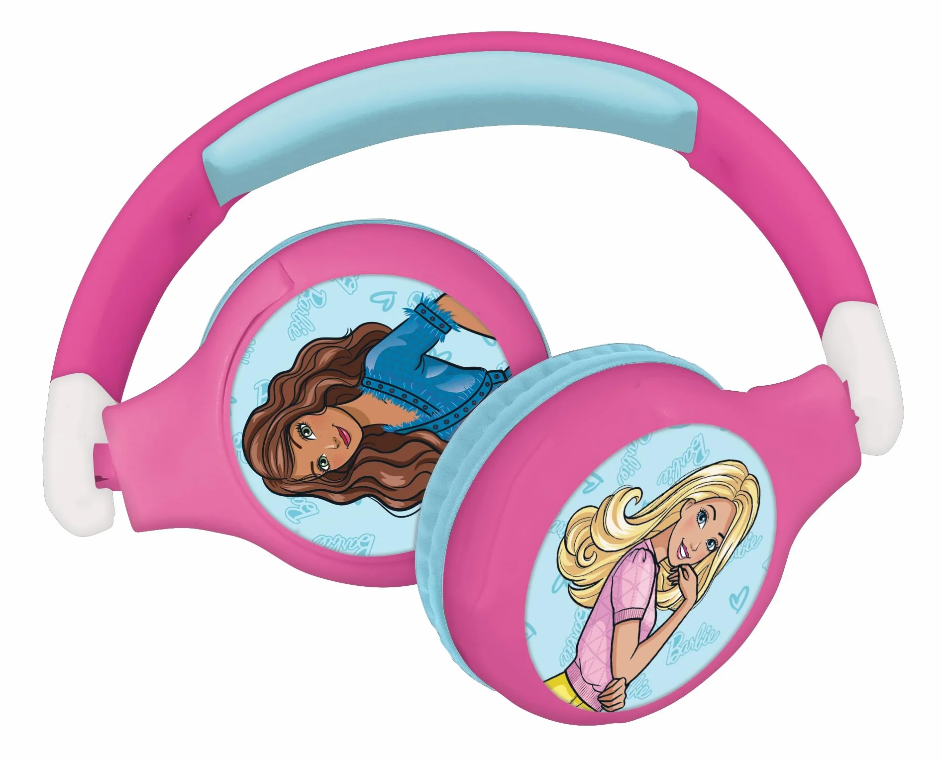 Lexibook Barbie Cuffie Bluetooth 2 in 1 con microfono rosa HPBT010BB
