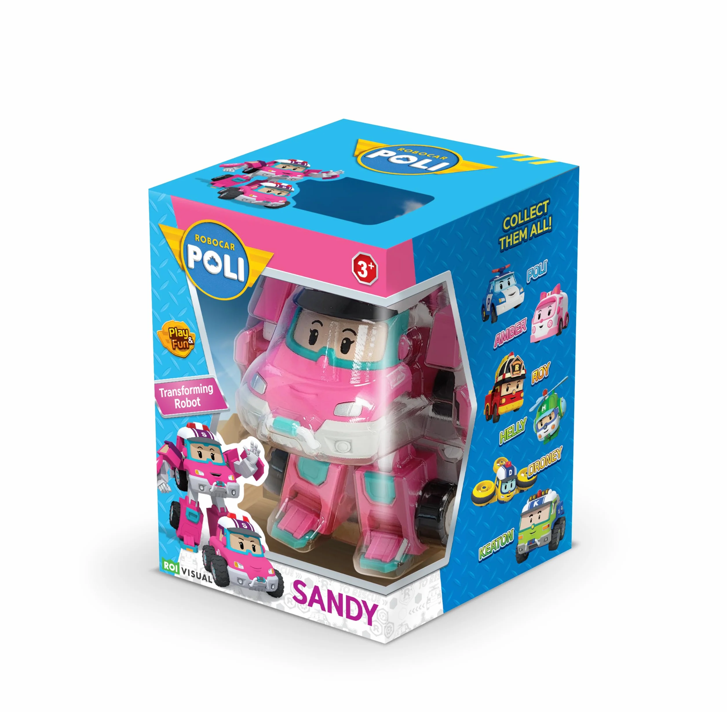 Silverlit – Robocar Poli – Sandy – Figura Veicolo trasformabile 2 in 1 – Robot articolato – 10 cm – dai 3 Anni