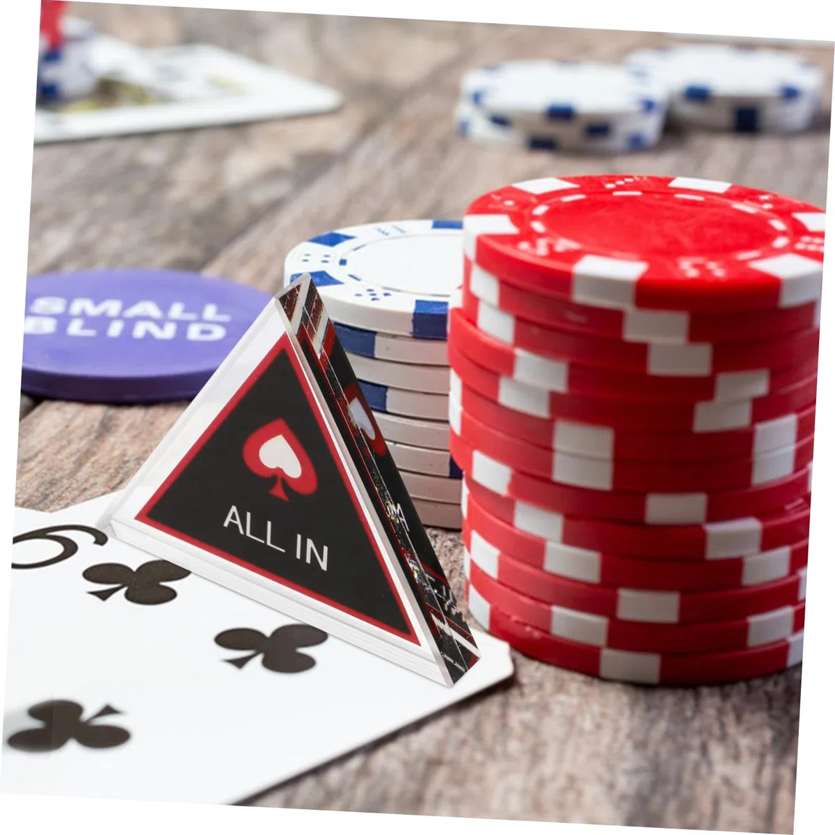 Yardwe Pulsante Del Dealer in Acrilico Forma Triangolo Per Poker Doppio Fiches Da Gioco Per Giochi Intrattenimento Per Feste e Attività All