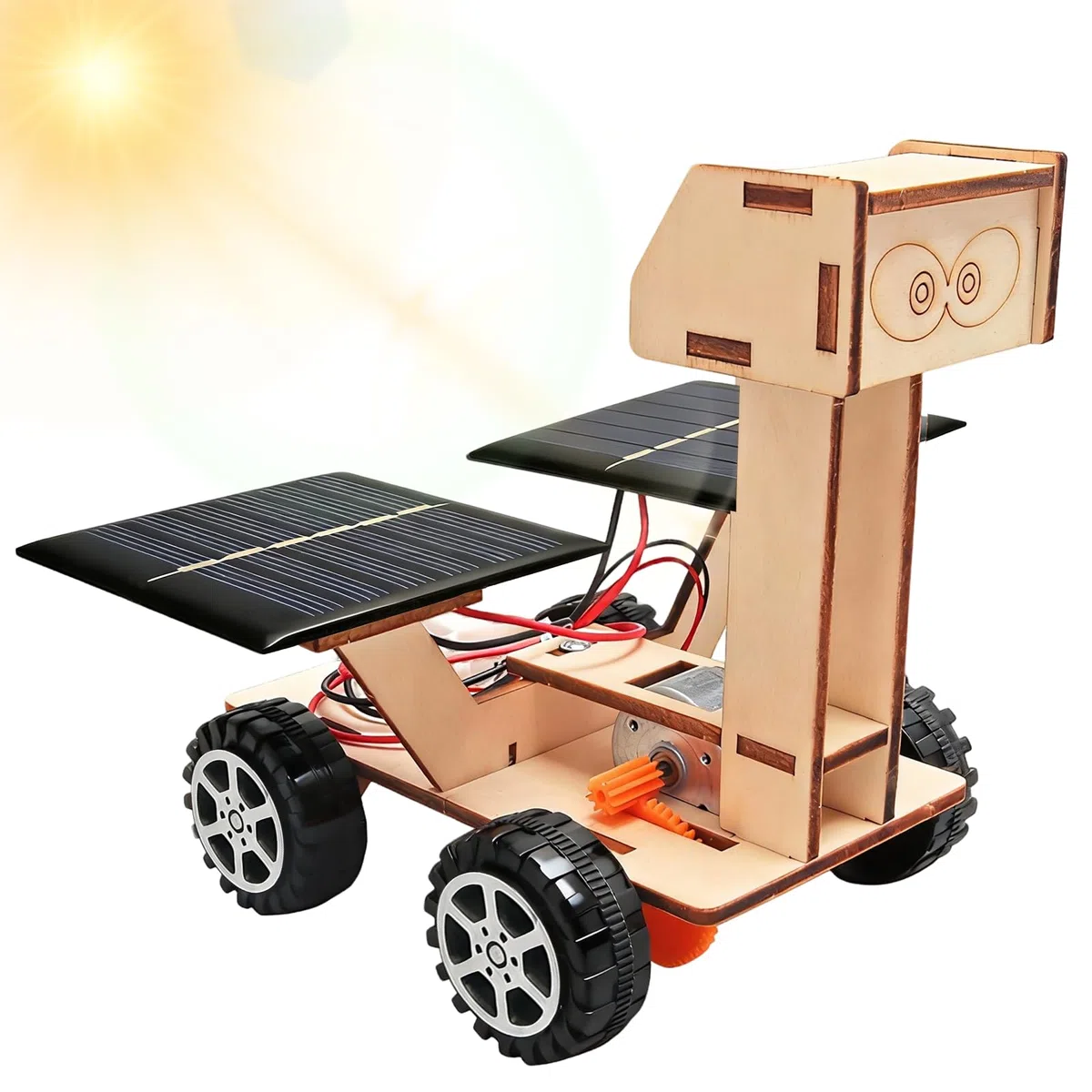 Fai da te a energia solare, puzzle in legno 3D, a energia solare, per auto, in legno, giocattolo da costruzione, per ragazzi e ragazze, età 8 9 10+, ispirare la creatività