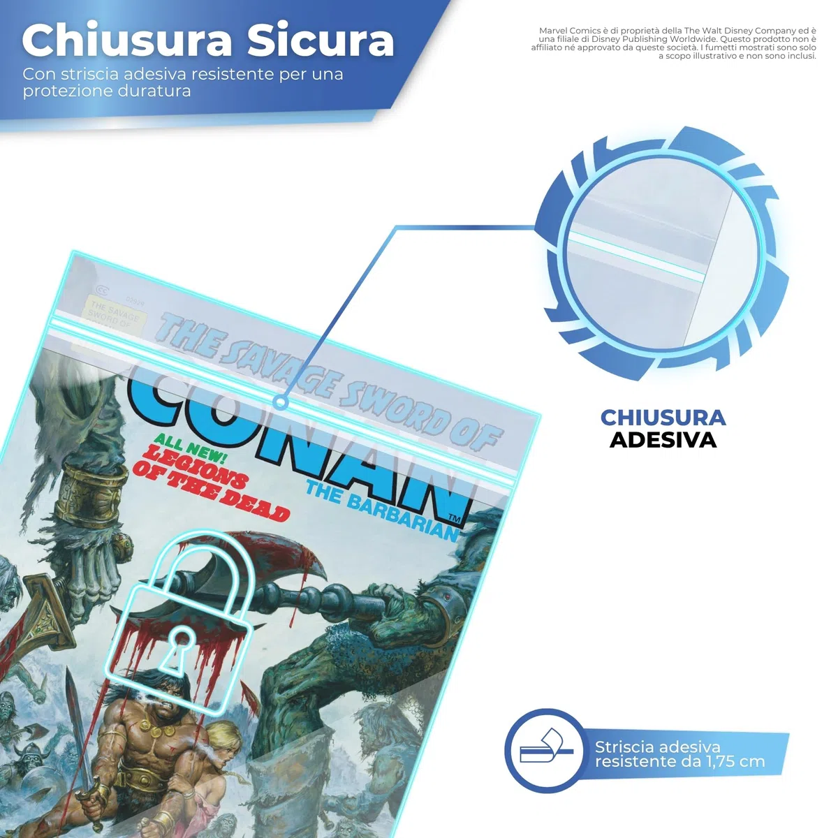 Bustine Fumetti Magazine Size (Confezione da 100) – Comic Bags con Chiusura Adesiva, Senza Acidi, Vestibilità Precisa per Fumetti Formato Grande, Alta Trasparenza