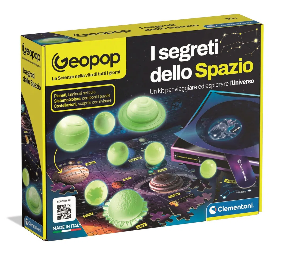Clementoni x Geopop - Segreti dello Spazio, Puzzle 150 Pezzi, Gioco Scientifico per Bambini 10+ Anni per Scoprire Pianeti, Costellazioni e Sistema Solare, Made in Italy, Lingua Italiana, 19426