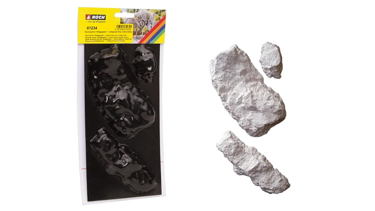 Noch Stampo a Forma di Roccia per modellismo e progetti Fai da Te, Ideale per scartamento H0, TT, N, Z