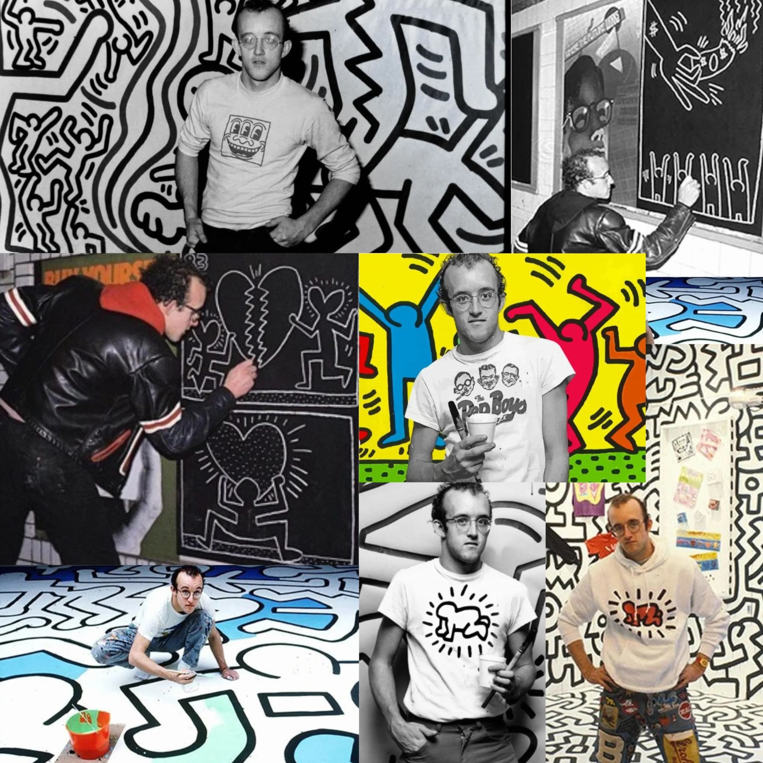 Vilac - Set di magneti Keith Haring - edizione limitata - 9226, multicolore, piccolo