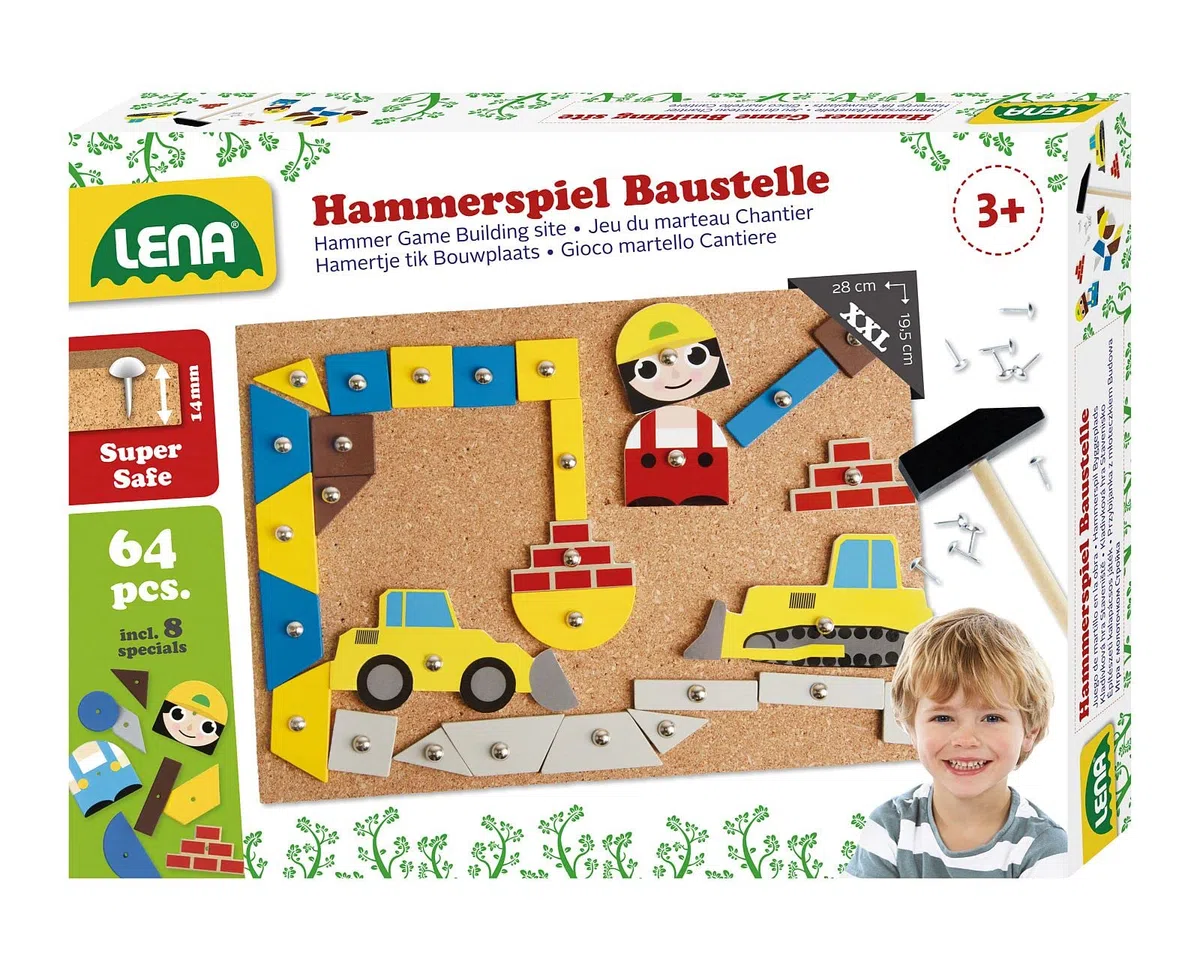 LENA - Colorata Base Piatto 64-Pezzo Impostare per 3+ Anno Figli, Multicolore