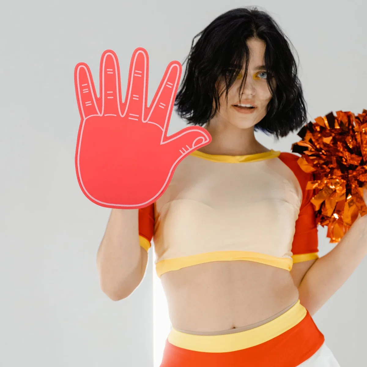 POPETPOP Mano di Gommapiuma Fai da Te: Dito Gigante di Gommapiuma - Dito da Tifoso di Cheerleading per Feste di Compleanno A