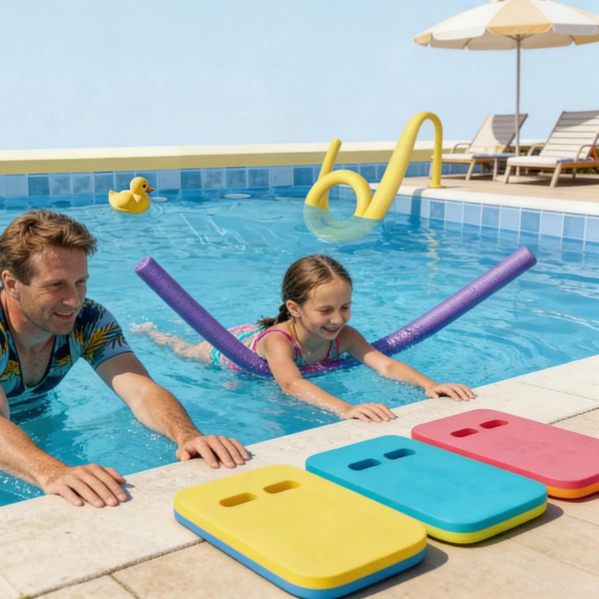 Pool Noodle Foam – Aiuto galleggiante per nuoto con connettore, tubo multiuso in schiuma morbida, galleggiante da 156 cm, schiuma ad alta densità resistente agli urti, qualità EPE flessibile, per