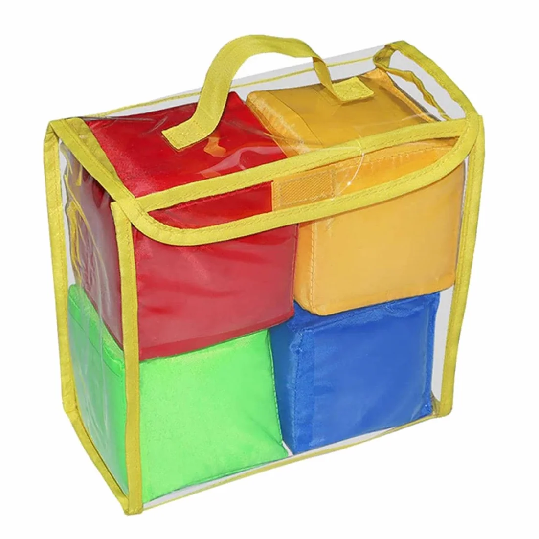 Set di 4 Dadi da Gioco, cubi in Morbida Schiuma, cubi tascabili per Imparare a insegnare, Dadi tascabili, in Schiuma, Grandi per Il Set Classe