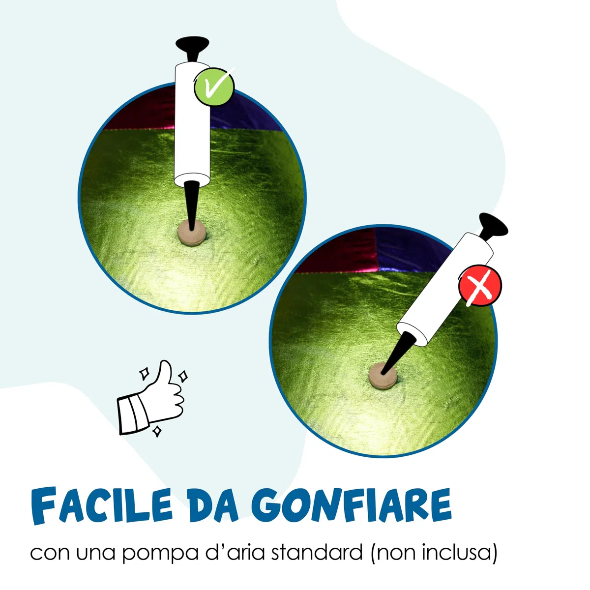 alldoro 60299 Palla metallica XXL, palla per bambini, poliestere/PVC, palla da gioco per bambini da 3 anni, scintillante, scintillante 60 cm