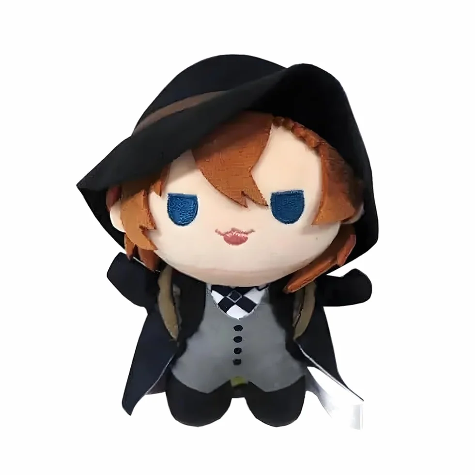 Nakahara Chuuya Cuscino in peluche BSD personaggio anime Dazai Osamu morbido peluche figure 20 cm Cartoon carino cuscini per camera da letto divano decorazione regali per i fan