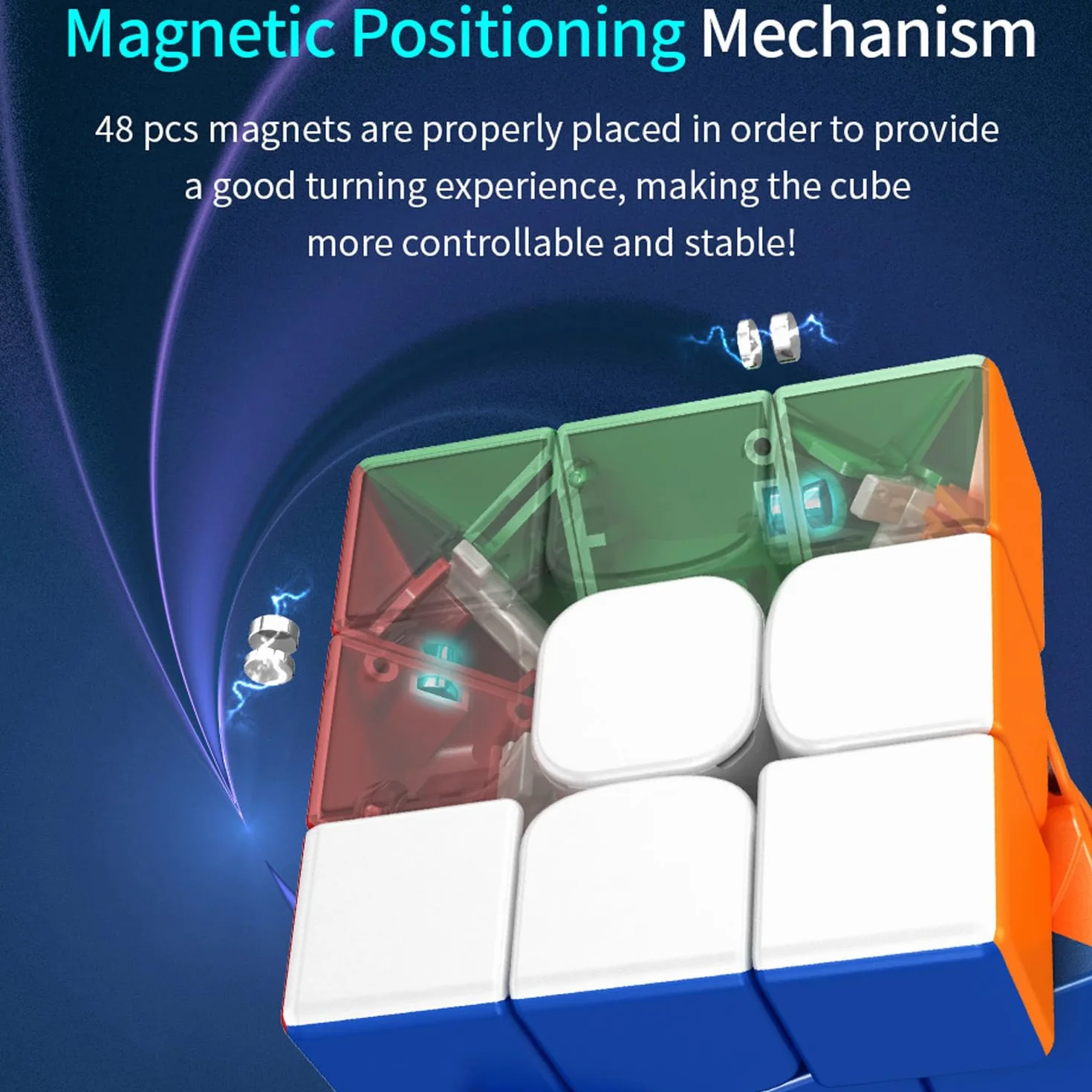 MOYU RS3M 2020 3x3 Magnetica Versione Magico Velocità Cubo Puzzle Elasticità Regolabile per Girare Senza Intoppi Cubo Veloce Giocattoli