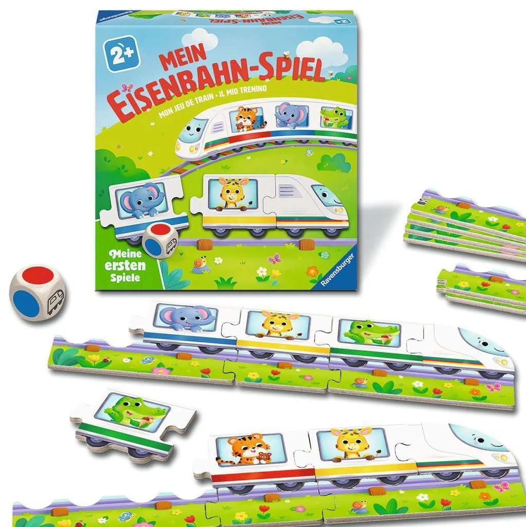 Ravensburger 12010010 My train game — I miei primi giochi: giochi per bambini per imparare i colori, giochi da 2 anni, per 2-4 giocatori, regalo per ragazze o ragazzi