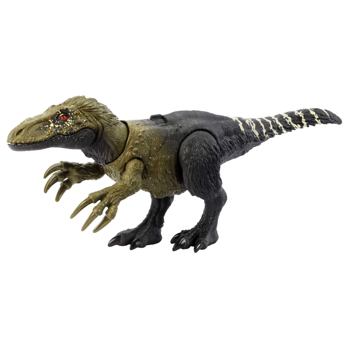 Mattel Jurassic World - Dinosauro Orkoraptor Ruggito Selvaggio, action figure snodata con azione di attacco e ruggito roboante, giocattolo per bambini, 4+ anni, HLP21