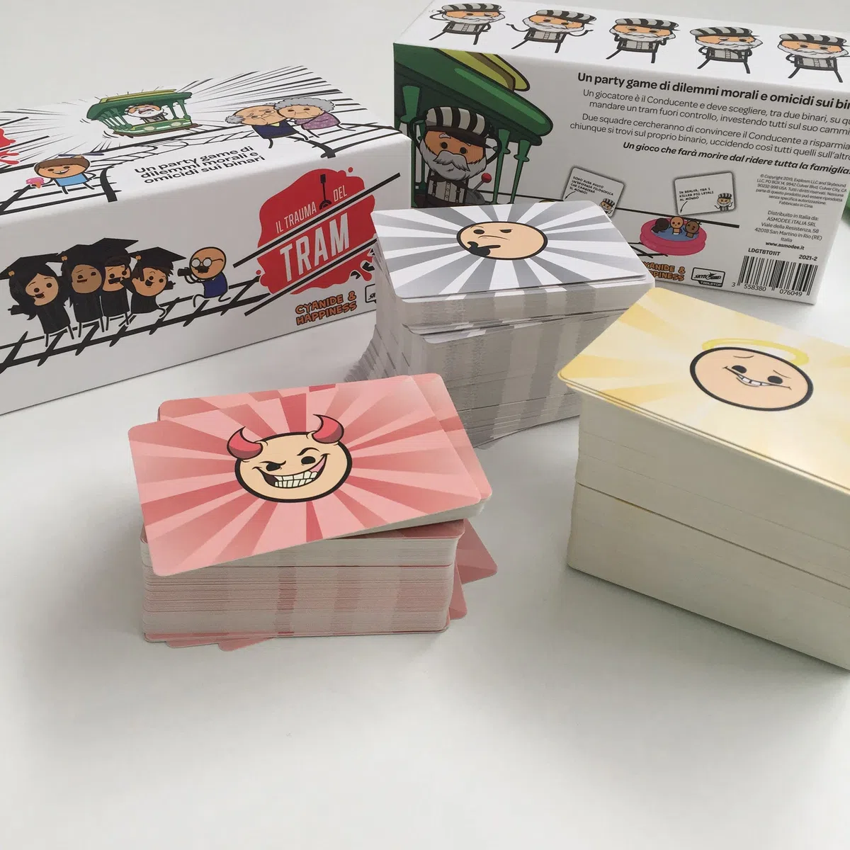 Asmodee - Il Trauma del Tram - Gioco da Tavolo, Divertente Party Game con Carte da Gioco, 3-13 Giocatori, 16+ Anni, 15 min, Edizione in Italiano