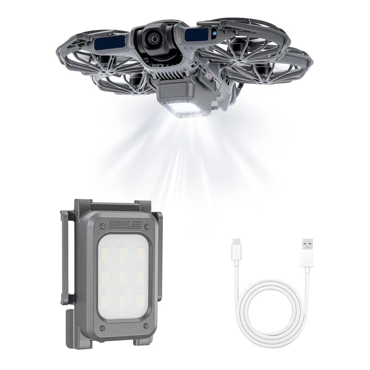 STARTRC Neo 2 - Carrello di atterraggio illuminato, illuminazione notturna/aumento dell'altezza per accessori DJI Neo 2