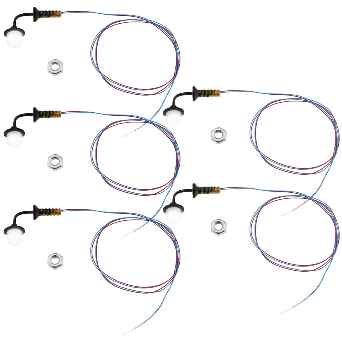 5 Pezzi Lampade Da Parete A LED Modello Lampada Da Parete Per Esterni In Scala 1:87 Sostituzione Lampione Stradale Per Modellismo Ferroviario Giardini In Miniatura Cortili Paesaggi 3V