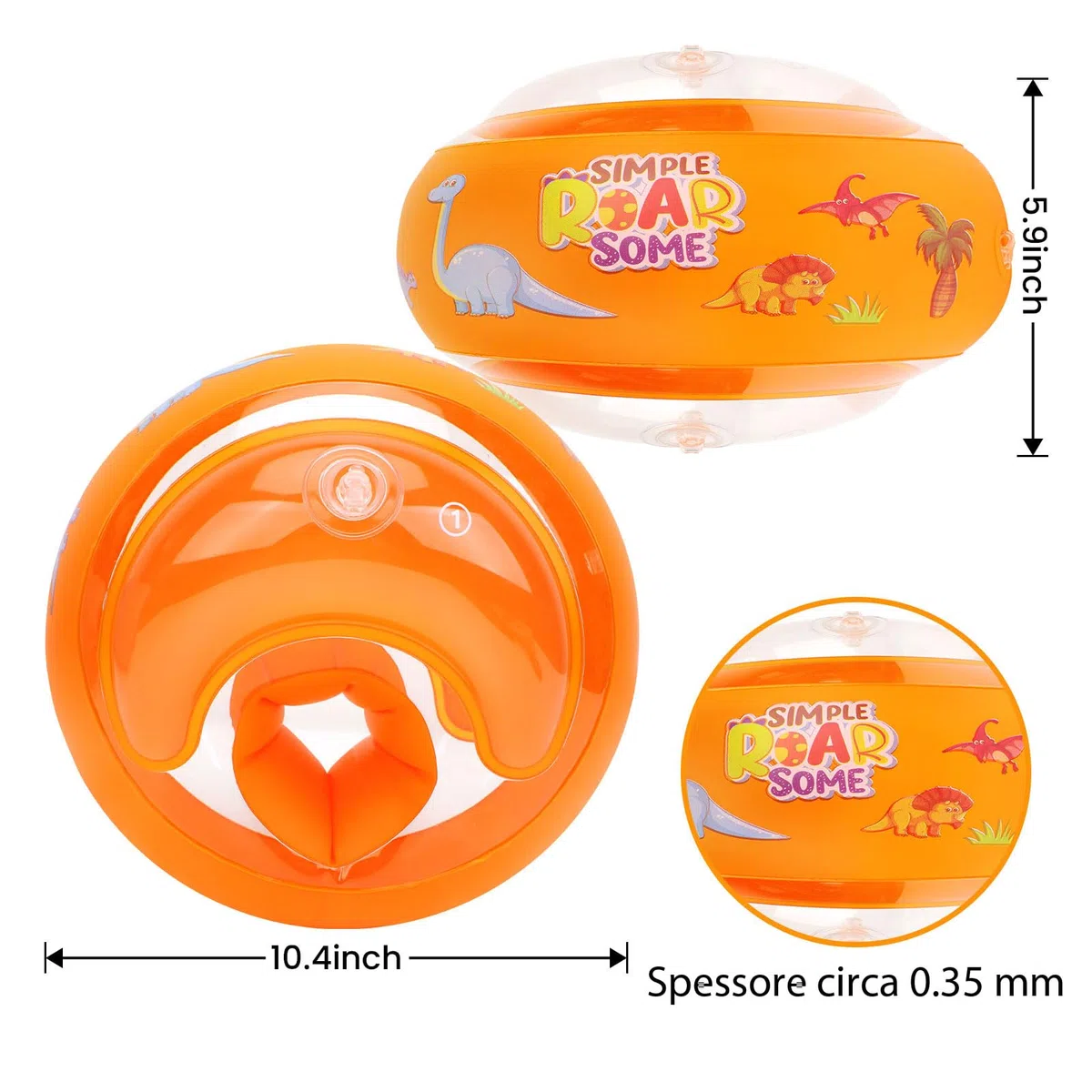 braccioli bambini Braccioli di Sicurezza per Bambini 1-6 Anni 10-25KG 3 Camere D'aria Indipendenti per l'allenamento in Piscina e Spiaggia
