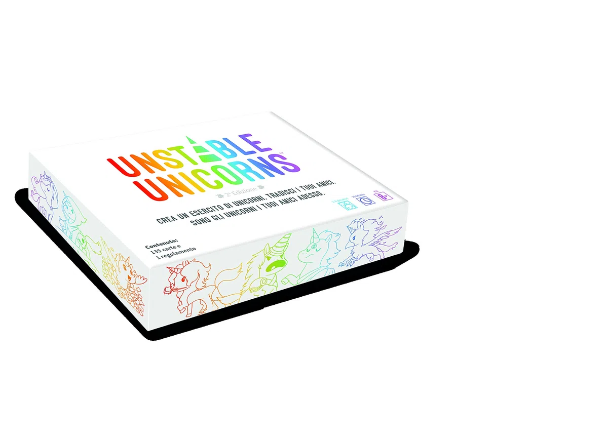 Asmodee – UNSTABLE UNICORNS – Tradisci i tuoi amici e scatena la distruzione – Gioco Strategico e Carte da Gioco Divertente – Idea Regalo – 2-8 Giocatori – 8+ Anni – Ed. in Italiano