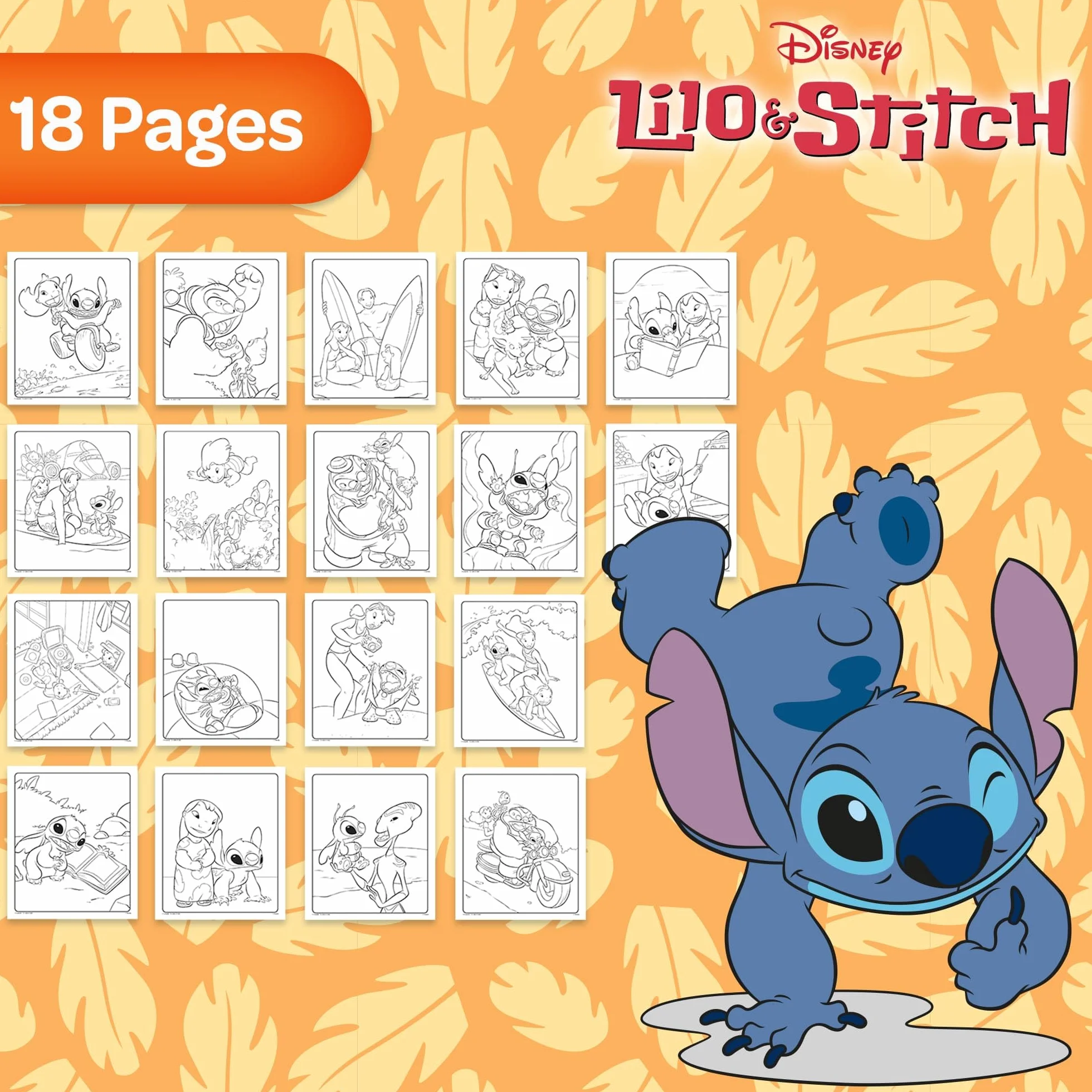 CRAYOLA - Color Wonder, Set Convenienza Colore Senza Macchia, Tema Lilo&Stitch, Attività Creativa per Bambini, età 3,4,5 Anni, 7502