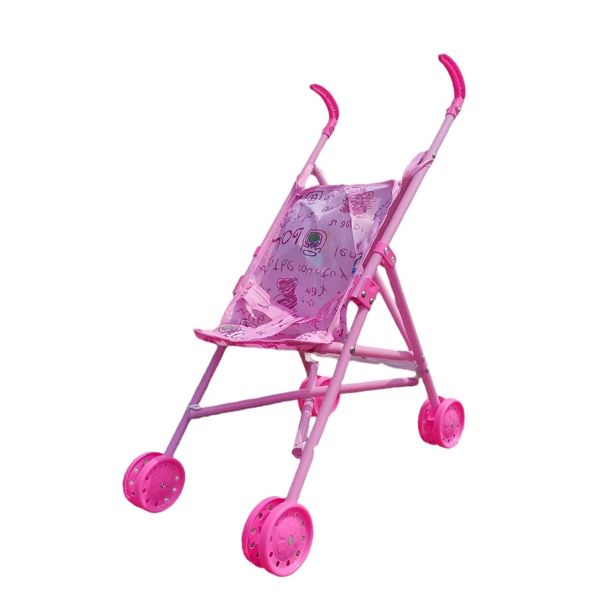 Passeggino per Bambole Pieghevole, Decorazione Adorabile, Ombrello Interattivo Portatile