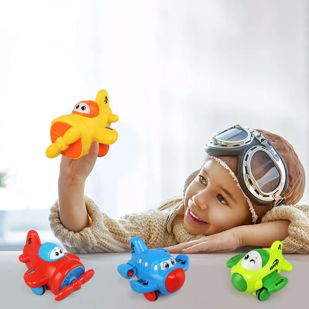 LEADSTAR Macchinine Giocattolo per Bambini 1 2 3 Anni,Auto Giocattoli,Aerei Giocattolo,Regali Giochi Bambini Regalo per Bambini Ragazzo Ragazza (Set di 4)