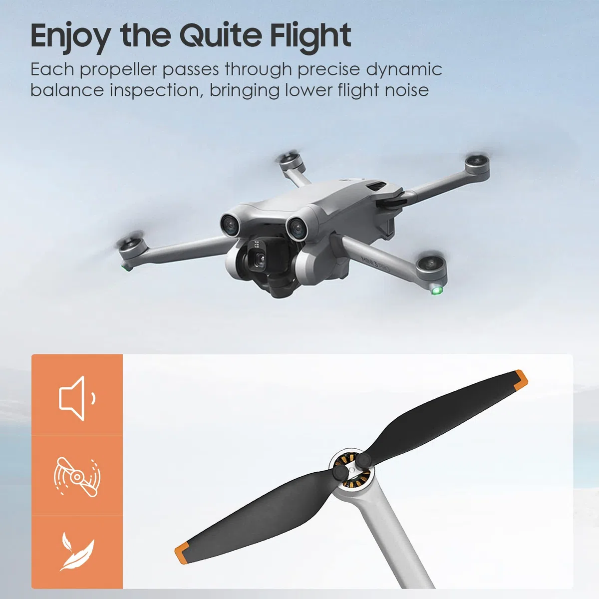 TiMOVO Set di 24 Eliche Compatibili con DJI Mini 4 PRO/Mini 3 PRO, Leggere a Basso Rumore per Drone Mini 3 PRO Accessori di Ricambio, Rilascio Rapido Eliche per Volo Silenzioso, Nero