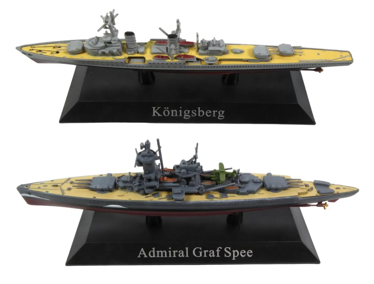 OPO 10 - Lotto di 2 Navi da Guerra 1/1250: Admiral GRAF Spee + Konigsberg / WSL50 / WS3+15