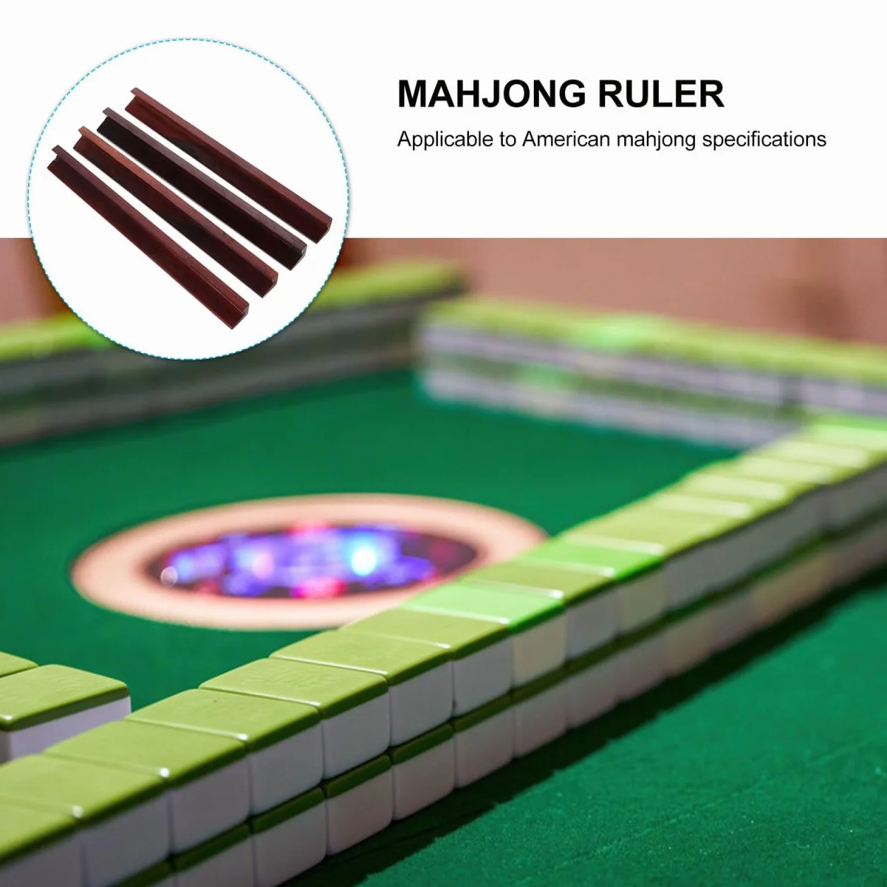 PRETYZOOM Righello Mini Mahjong in Legno per Piastrelle Mahjong Americano 9,06x0,79x0,71 in, Antiscivolo & Preciso per Organizzazione Rapida delle Tessere, per Viaggi, Giochi da Tavolo e Famiglia