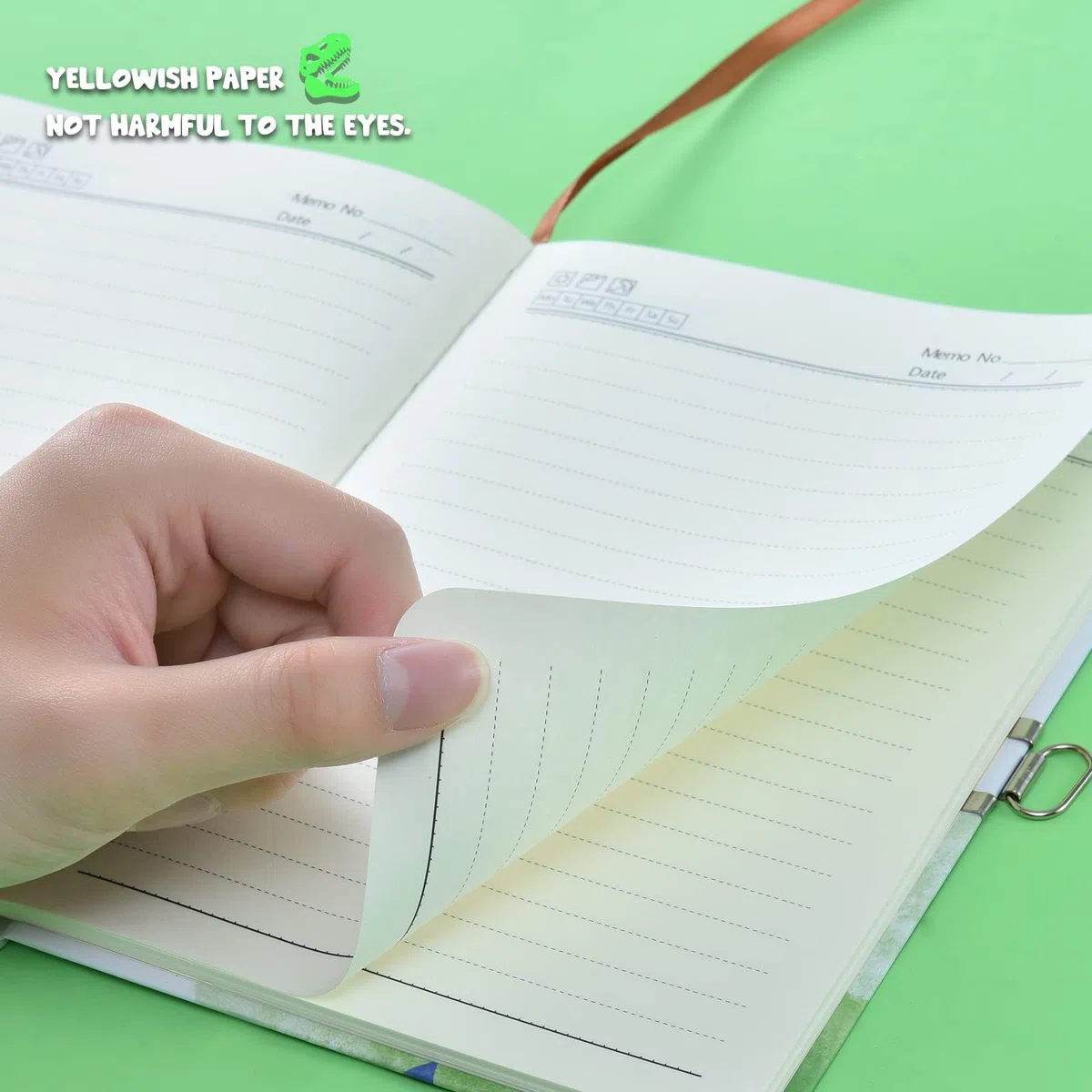 Diario per ragazzi con dinosauri ad acquerello, taccuino luminoso, regalo per bambini, scuola, viaggi, diario privato, copertina rigida, formato A5, a righe, per scrivere e disegnare, blocco note con