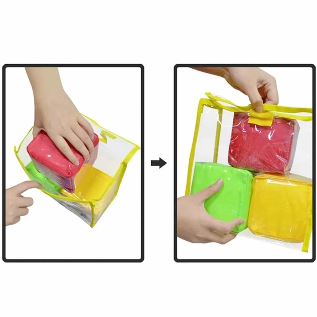 Set di 4 Dadi da Gioco, cubi in Morbida Schiuma, cubi tascabili per Imparare a insegnare, Dadi tascabili, in Schiuma, Grandi per Il Set Classe