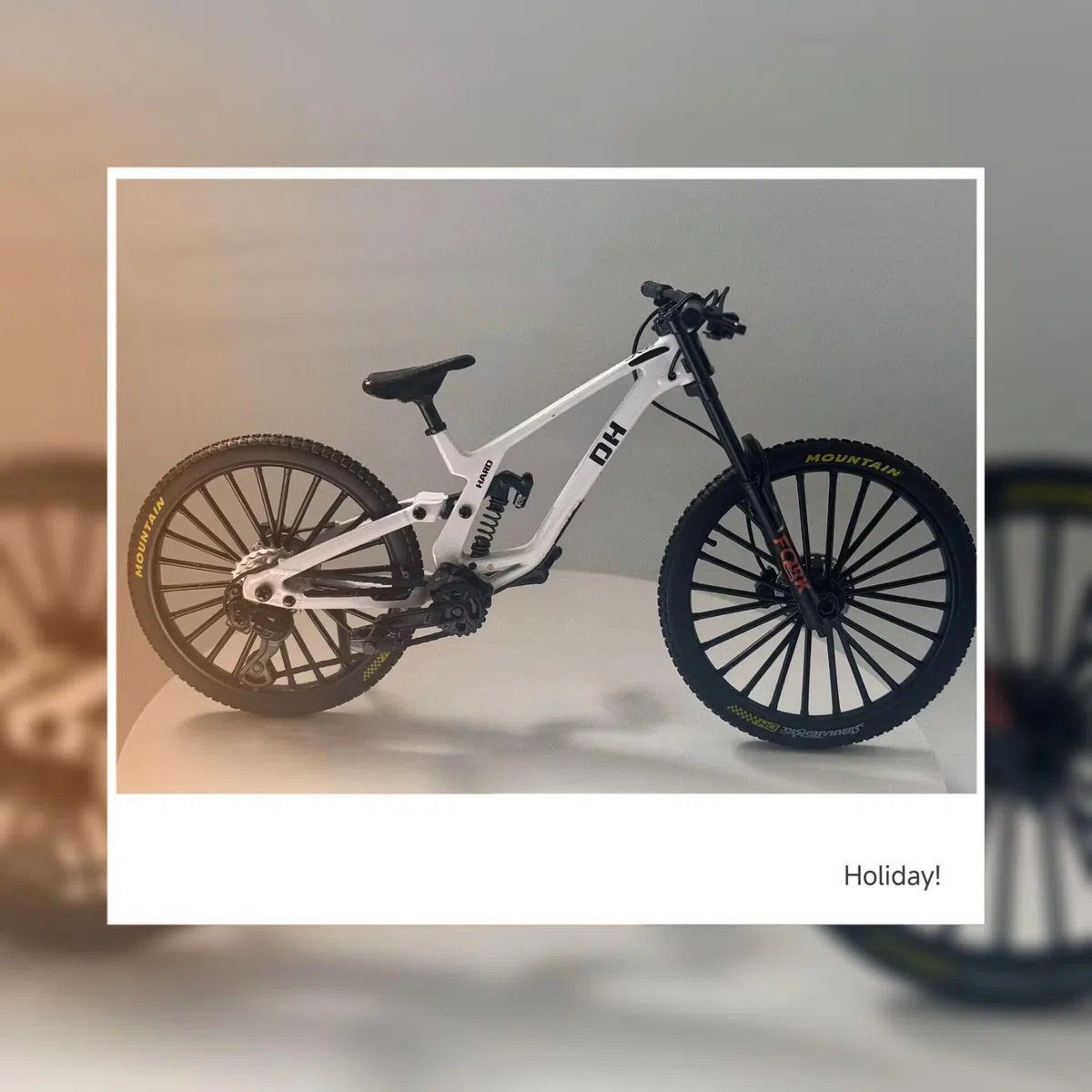 Générique - Mini decorazione per mountain bike, mini bici da dita, giocattolo BMX, mini mountain bike, mini bici (bianco-41)